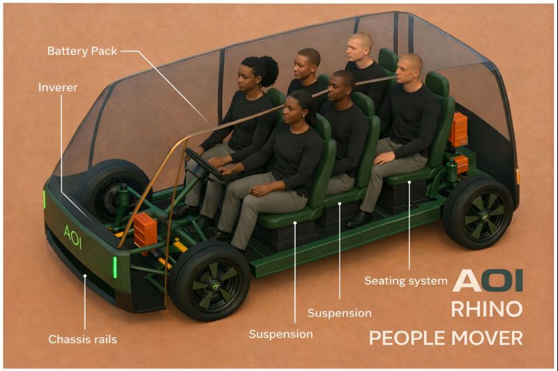 EREV platform cutaway
